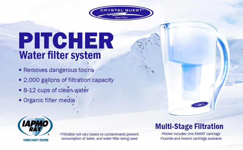 Crystal Quest CQEPI00600 Pitcher Water Filter System
