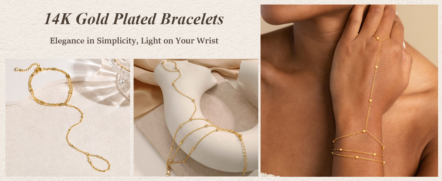 dainty hand chain bracelet fashion