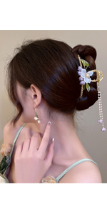 Puple Violet Claw Clip