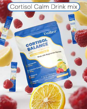 83ccba11-5aaa-4237-9c68-41d32d50bd14.__CR0,0,362,453_PT0_SX362_V1___ Cortisol Calm Drink Mix with Magnesium Glycinate Powder, L-Theanine, Vitamins, and Ashwagandha for Relaxation & Focus | Adaptogen Drink & Cortisol Support | 30 Packets (Raspberry & Lemon Flavor)