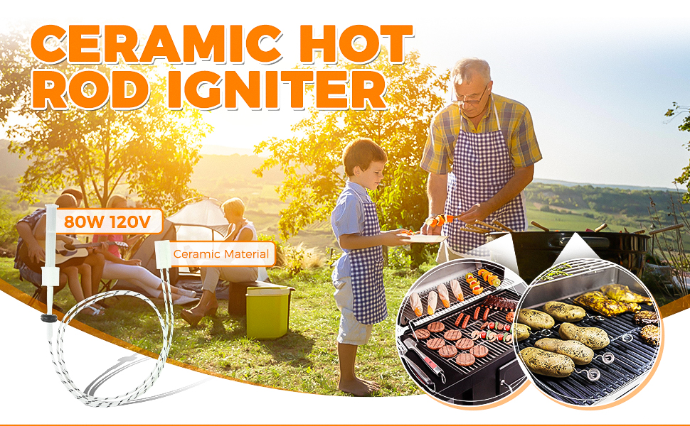 MOOTVGOO Ceramic Hot Rod Igniter, Hot Flash Ceramic