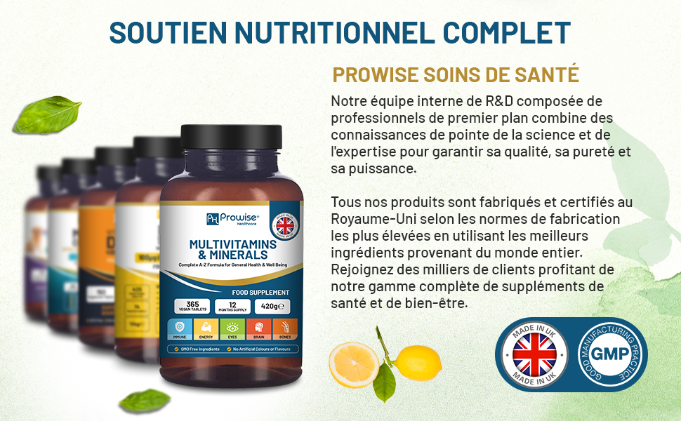 les bienfaits des vitamines et des minéraux