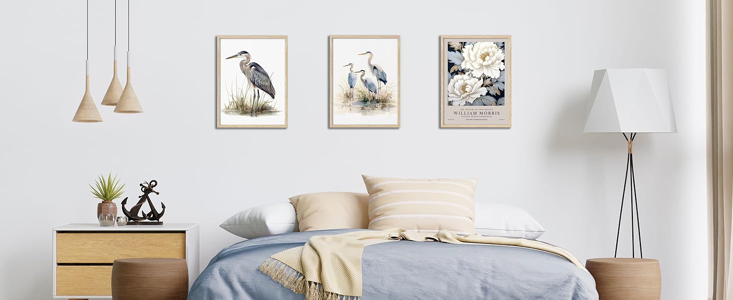 HesenDot Natural OAK Wood Frame Wall Art,12x16in William