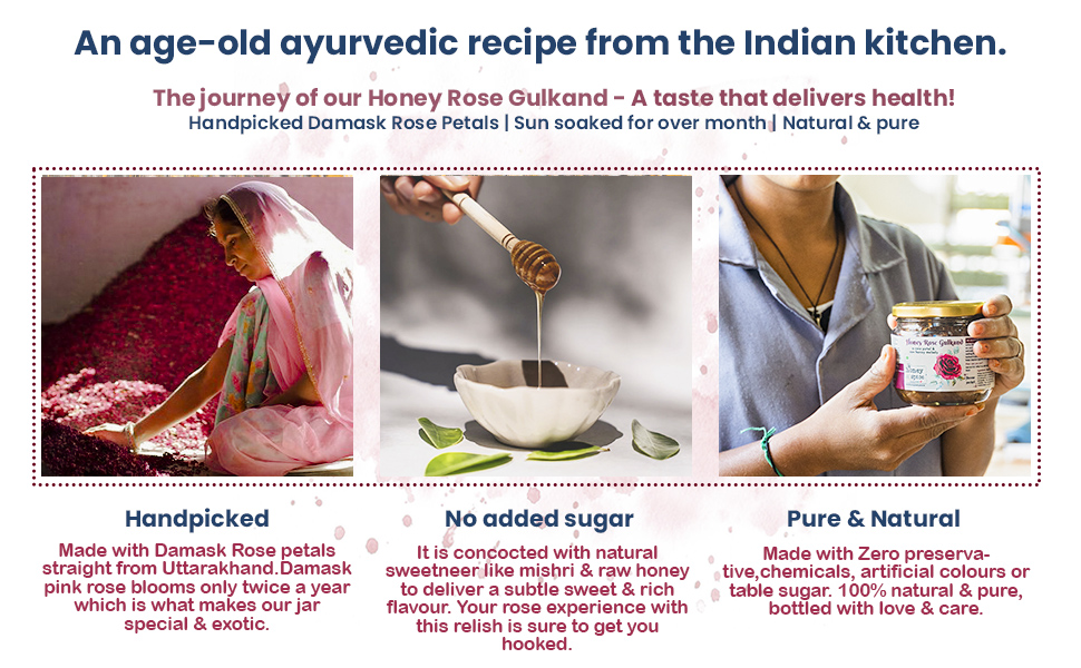 Honey and Spice Rose Gulkand with Finest Rose Petals & Natural