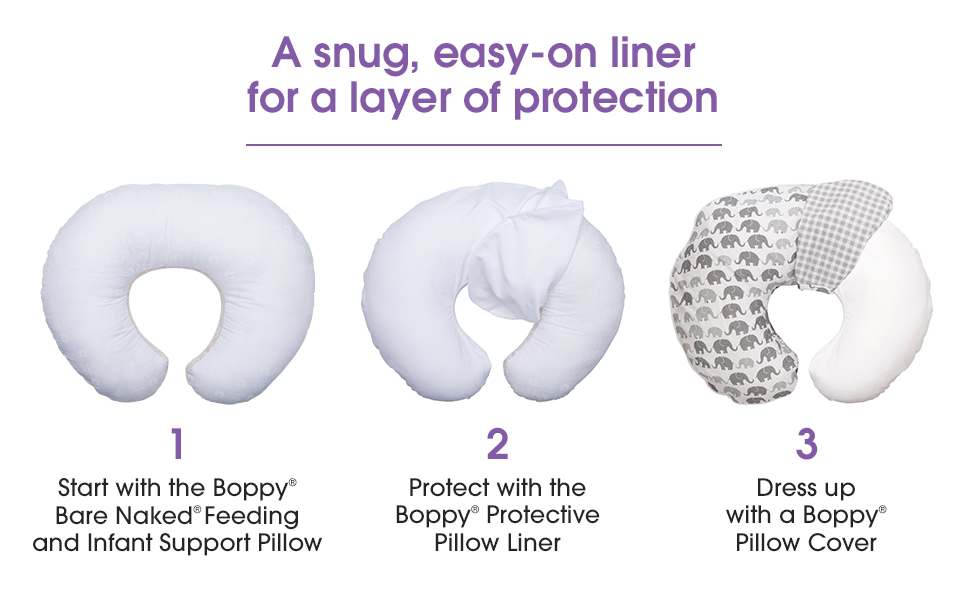 Boppy Protective Pillow Liner Bright White Fabric A Liner for