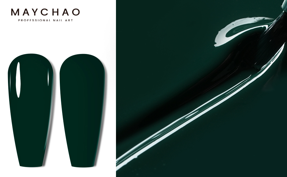 dark green gel nail polish