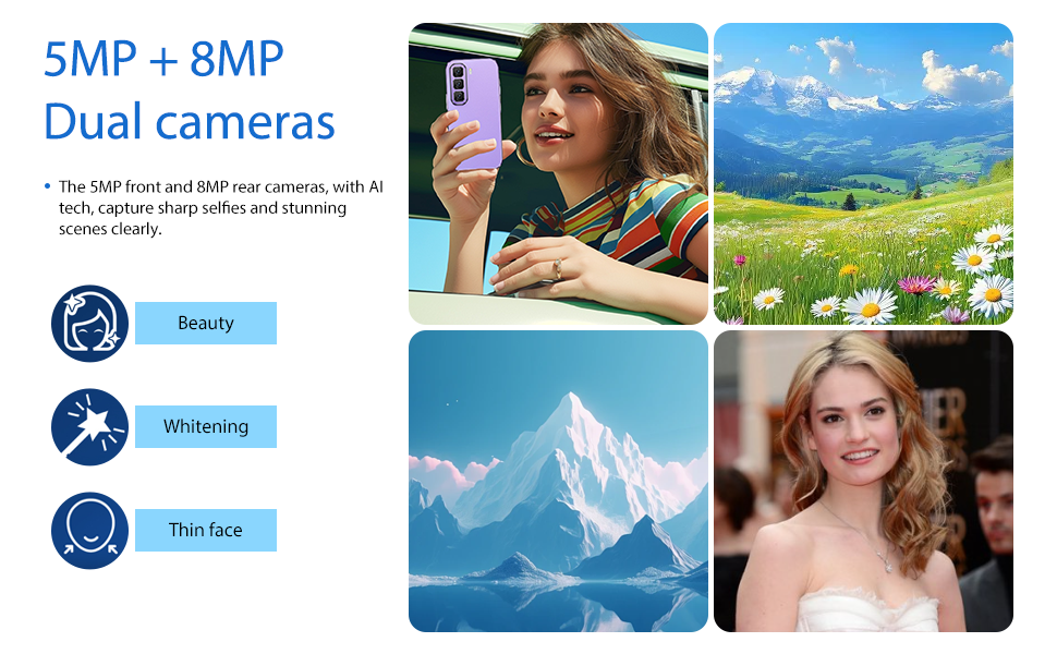 4G mini Smartphone Unlocked for Kids, 4.0 inch HD Display, 3GB RAM+32GB ROM,Dual SIM Dual Camera,Android 10.0,WiFi,Bluetooth,GPS Pocket (Blue) 22 4