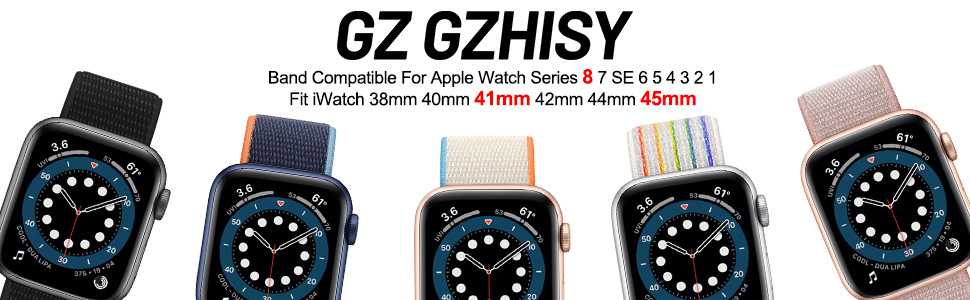 Sport Loop Band Compatible with Apple Watch Band 38mm 40mm 41mm 42mm 44mm 45mm Series 7 6 5 SE 4 3