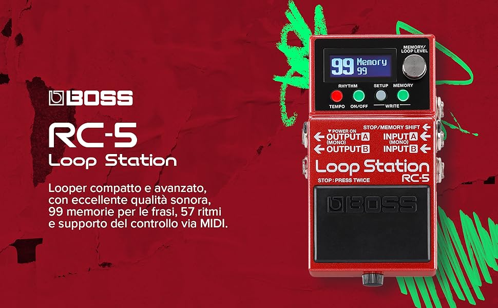 BOSS RC-5 Loop Station | Funzionalità di Looping Avanzate in