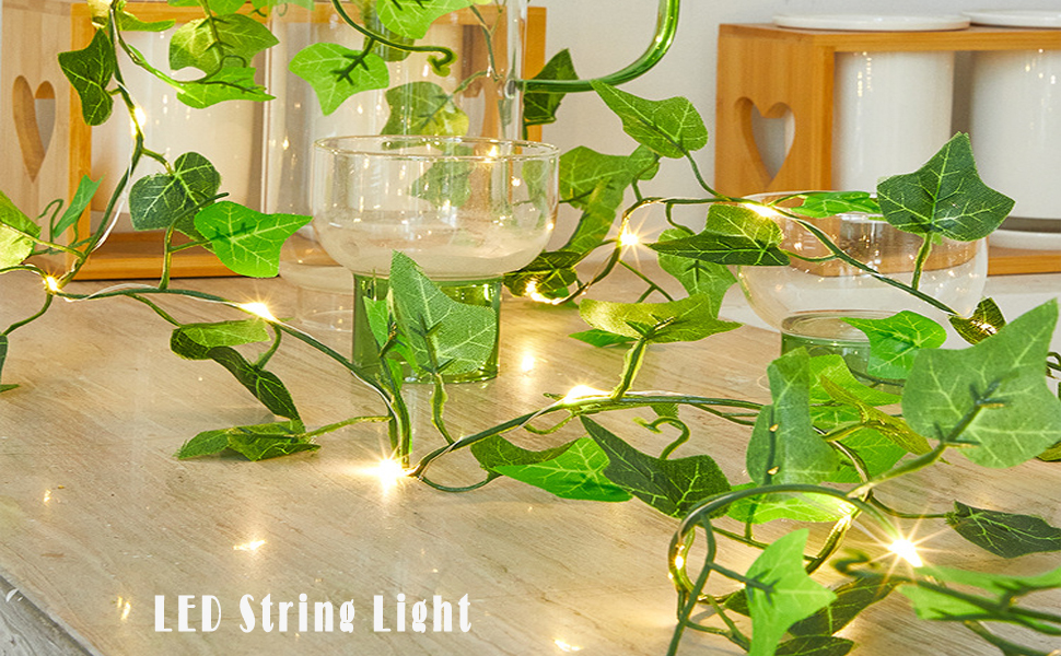 Vine String Lights, [2 Pack] Ivy Decor String Lights, Maple Leaf