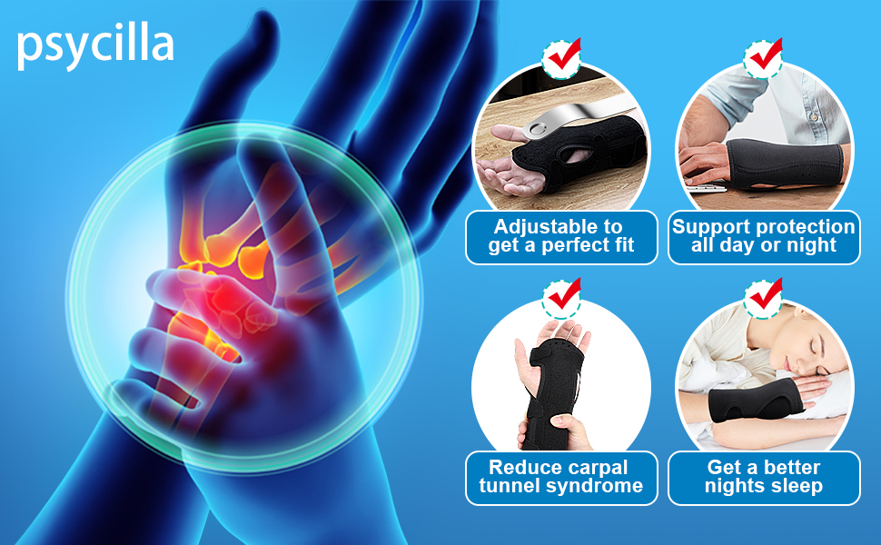 psycilla Fits Both HandsCopper Infused Adjustable Support