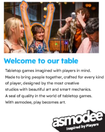 Text reads 'Welcome to our table' and 'eSmodes'. Marketing imagery showing people in social gaming situations with decorative lighting and entertainment settings.
