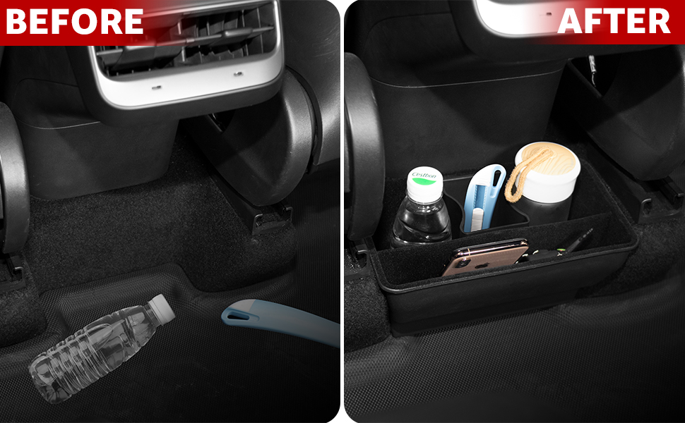 Basenor Tesla Model Y Rear Center Console Organizer ABS