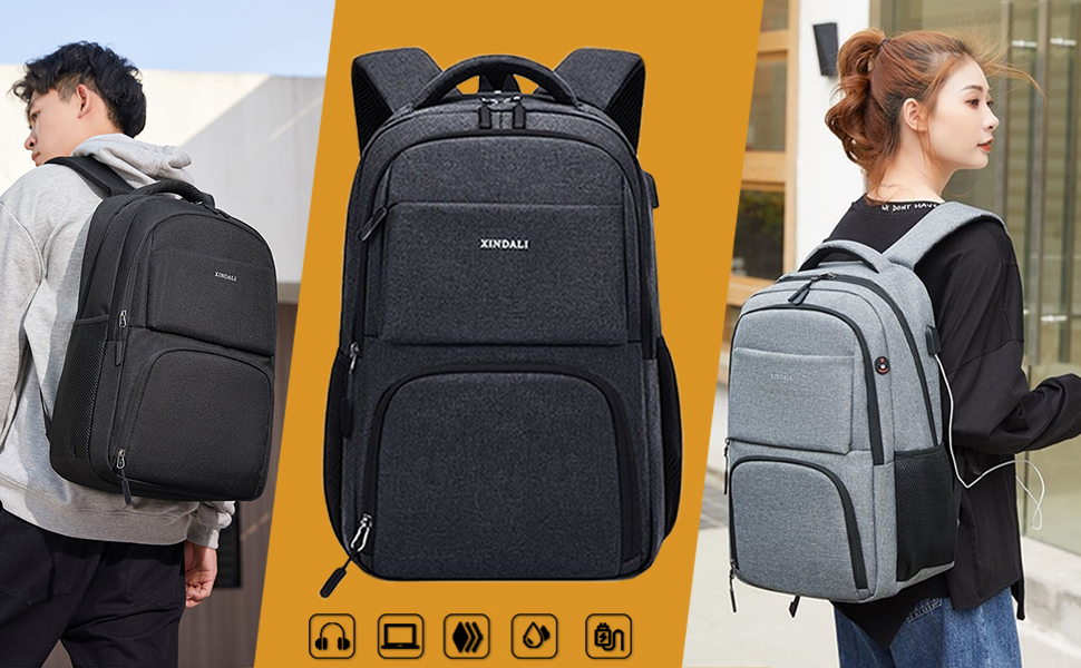 Qiccijoo Laptop Backpack Computer Backpack Large Travel Backpack for