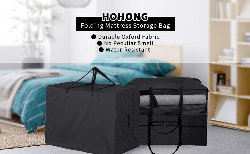 Hohong Folding Mattress Storage Bag 102x71x46cm Carry Case for Tri