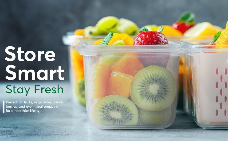 keepers keeper contenedores para refrigerador lids prep rinser plastic store box safe rinse colander