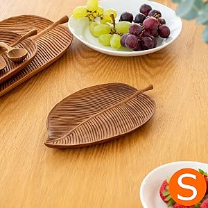 Amazon.co.jp: Wood Collection 木製プレート お皿 リーフ