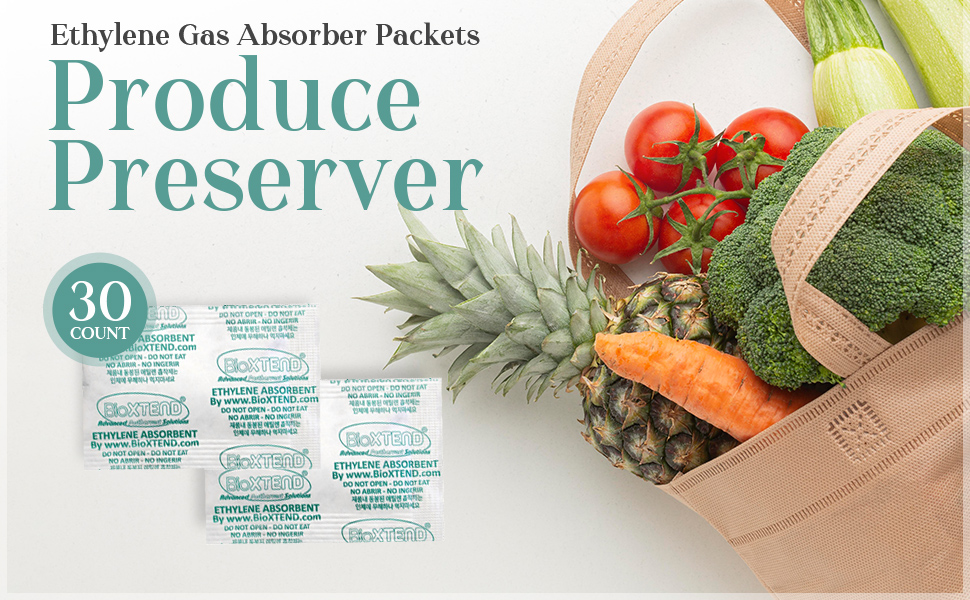 Ethylene Gas Absorber Packets (30 Count) to Extend Fruit