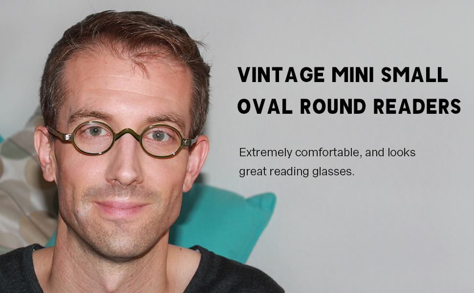 Eyekepper Small Oval Round Reading Glasses Vintage Mini