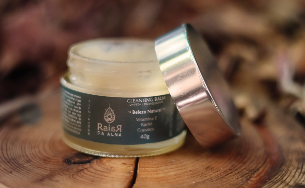 Cleasing Balm Limpeza facial, Demaquilante, Vitamina E Karite, Cupuaçu