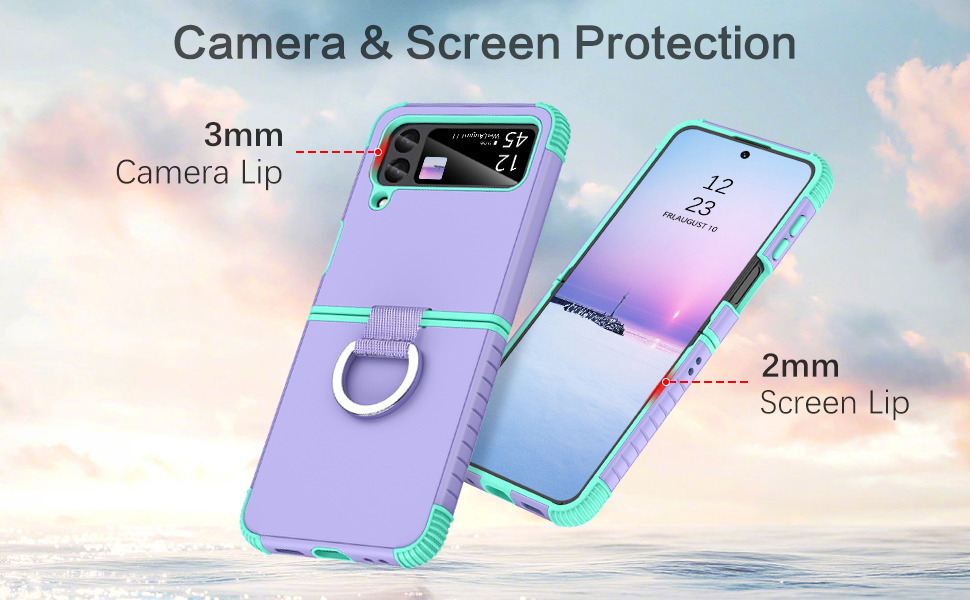 BENTOBEN Samsung Galaxy Z Flip 4 Case, Z Flip 4 5G Case with Ring