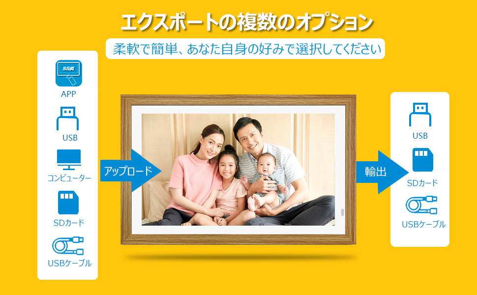Amazon.co.jp: SSAデジタルフォトフレーム Wi-Fi 対応 21.5