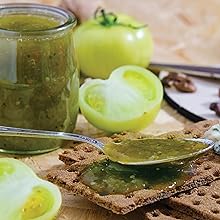 Photo of canned Green Tomato Chutney.