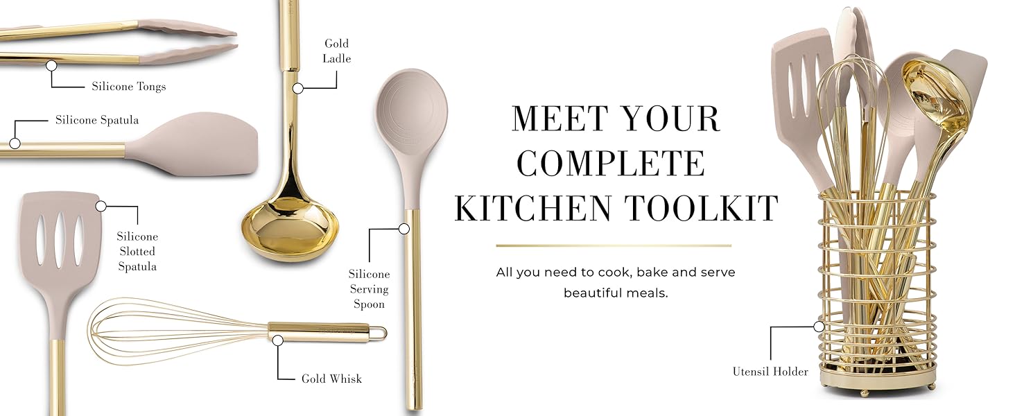Beige Gold Utensils