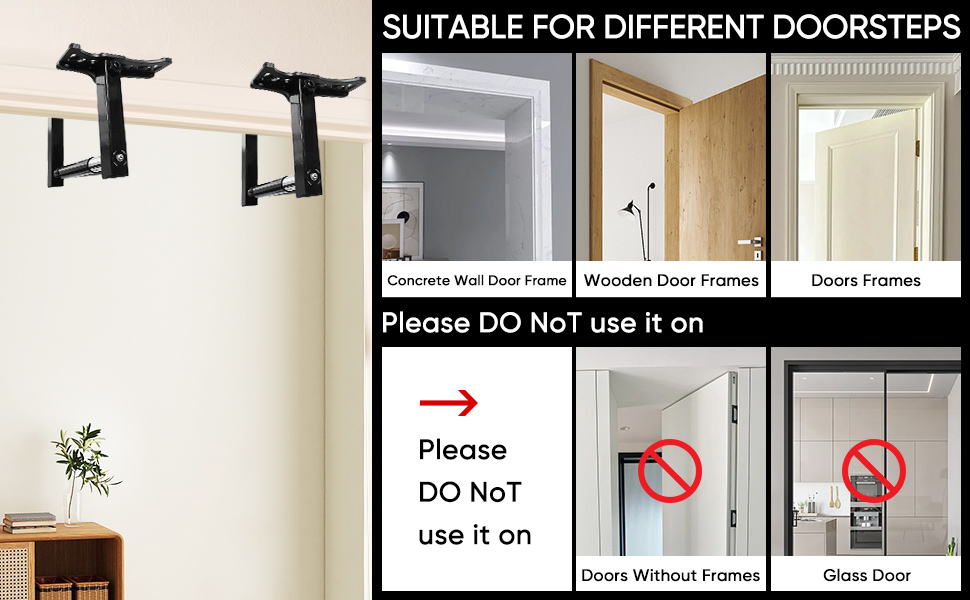 be used on all door frames no screw no tools