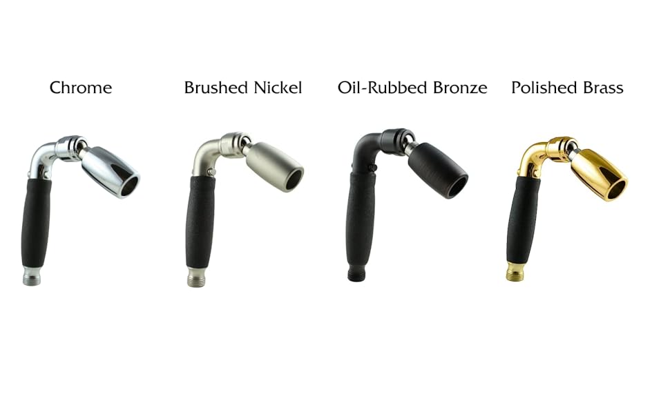 High Sierra's Solid Metal Handheld Shower Head with Trickle Valve, 2.0