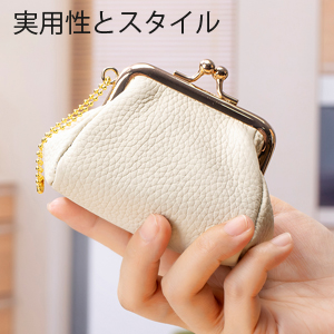 Amazon | Yocipa 本革 がま口 小銭入れ レディース ミニ財布