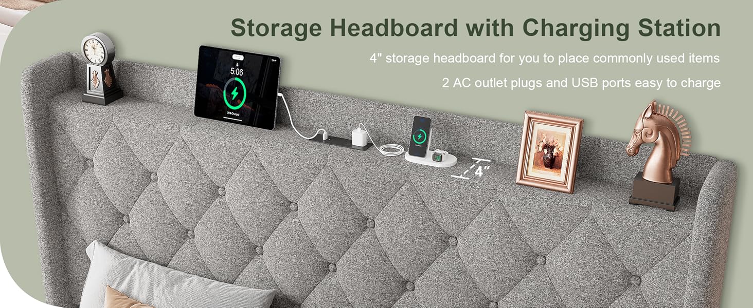 full size bed frame with storage