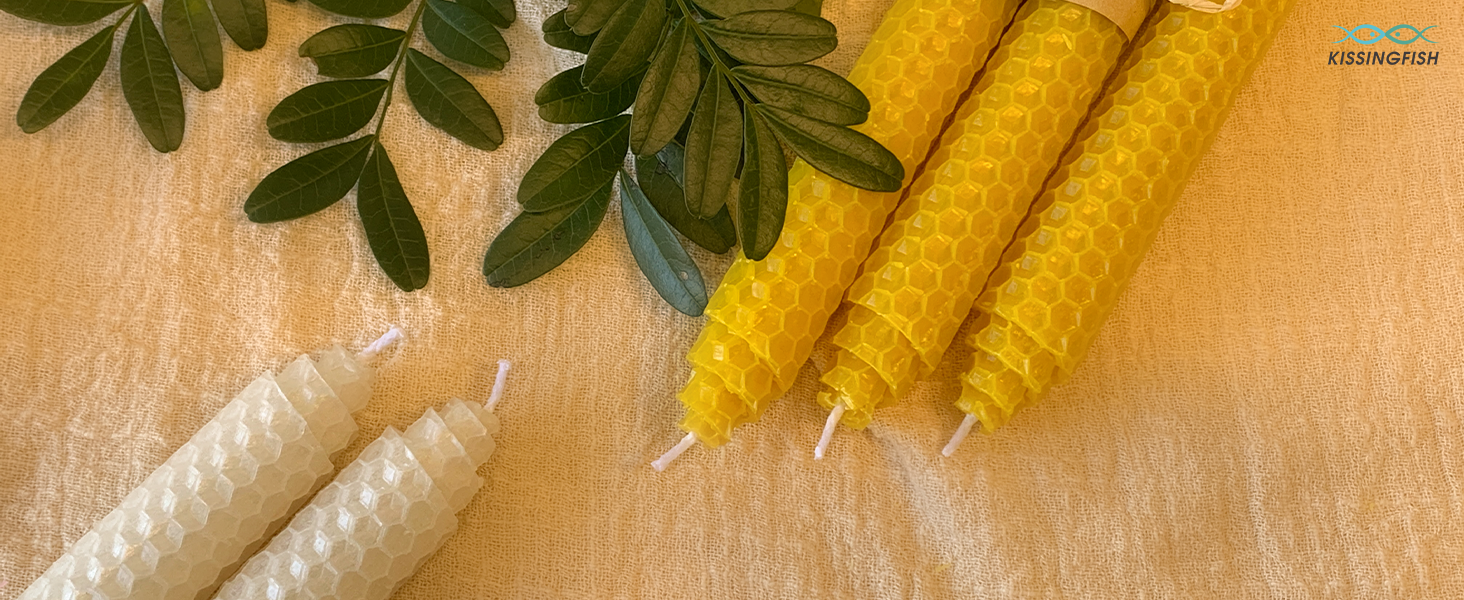 Natural Beeswax Candles Handrolled Bees Wax Candle For Home Decor
