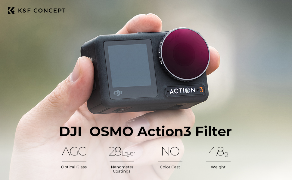 Amazon.com : K&F Concept Osmo Action 3 ND4(2 Stops) Lens