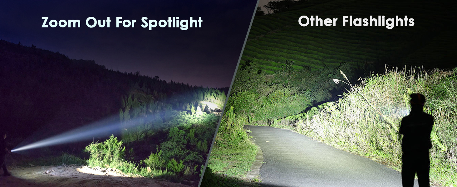 Spotlight Flashlight With Max. Throw 8000Ft