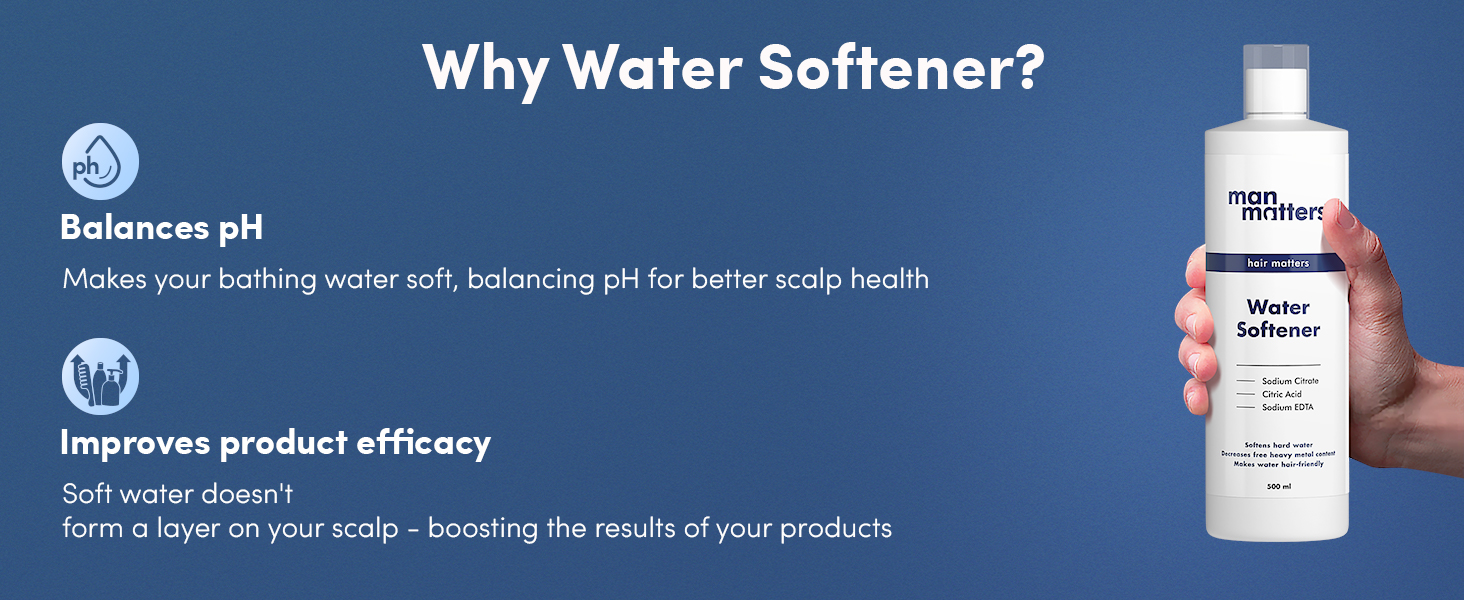 Man Matters Water Softener 500ml Instant Hard Water Softening Agent