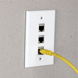 Keystone Jack Wall Plate 2-Port White 10-Pack