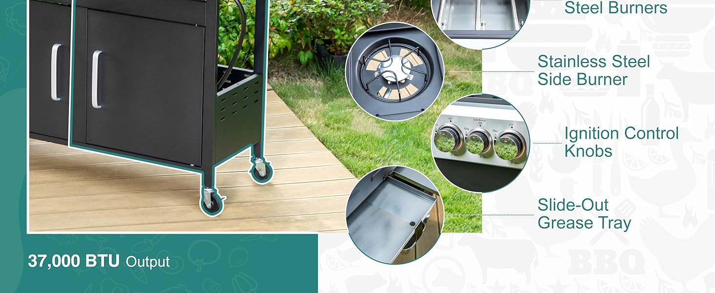 propane gas grill and charcoal grill combo