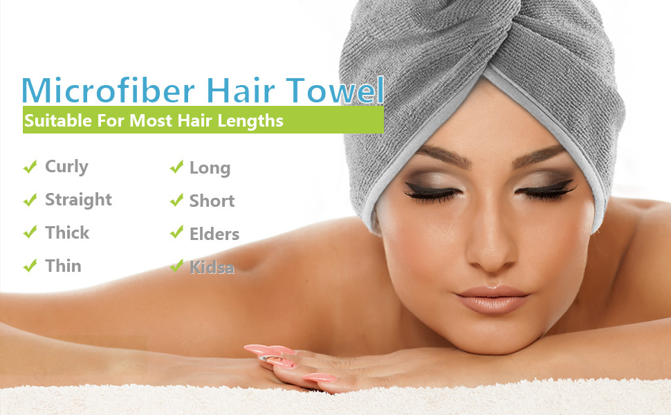 Nnewvante Microfiber Hair Towel for Curly Hair Turbans for Wet Hair Drying Towels Fast Dry Hair Towel Wrap for Women 26 Inch10 Inch 14 Microfiber Hair Towel
