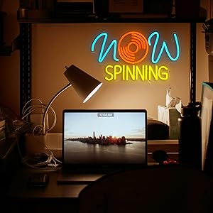 Record Neon Sign 16.7 * 19.8 Inch Now Spinning Music Light