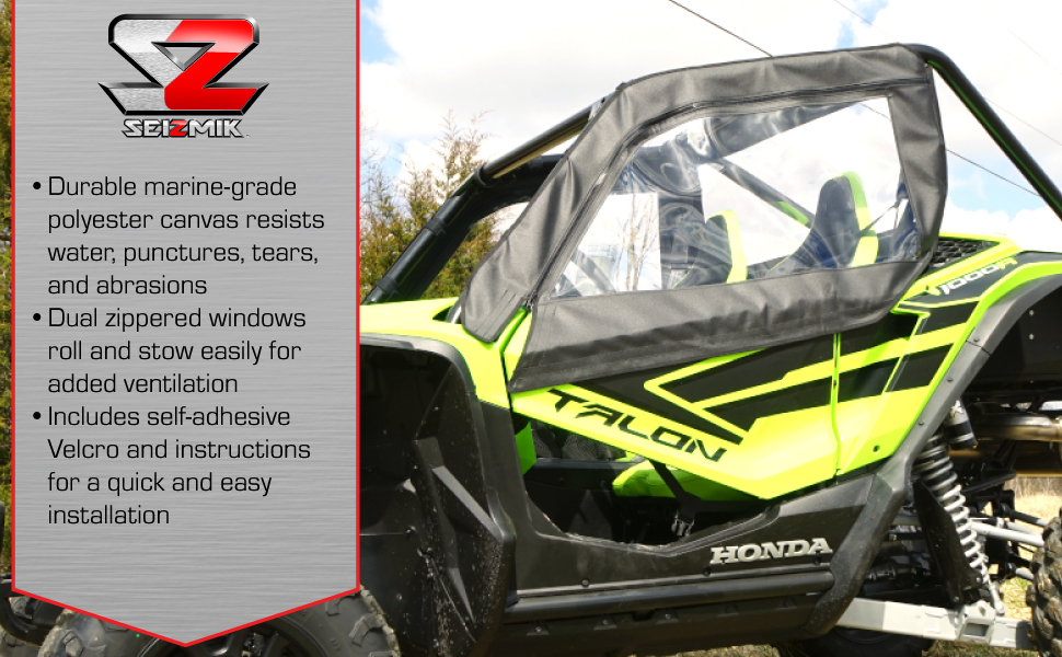 Amazon.com: Seizmik UTV Soft Upper Door Kit Compatible with