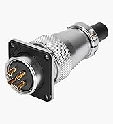 1 Satz AC 500 V 25 A 4-poliger Wasserdichter Netzteil-Steckdosenadapter, Zinklegierung