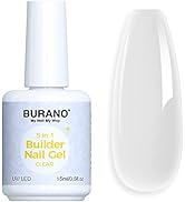 BURANO 5 in 1 Builder Base Gel 0.5 oz, Builder Gel for Nails Hard Gel Nail Extension Quick Buildi...