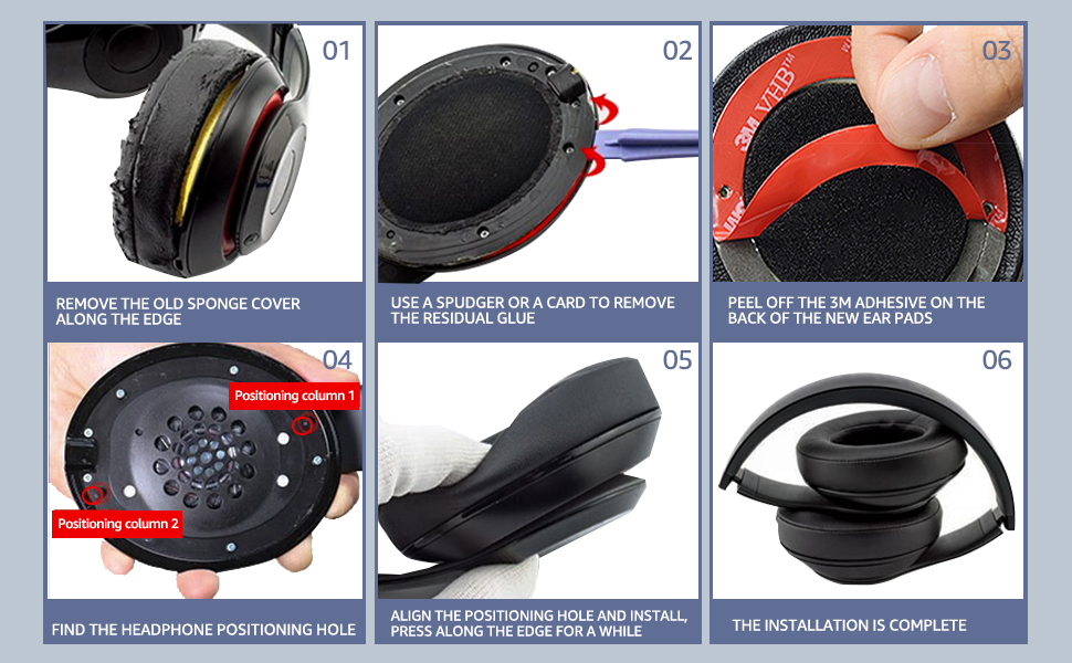 Wzsipod Solo 3 Earpad Replacement for Beats Headphones