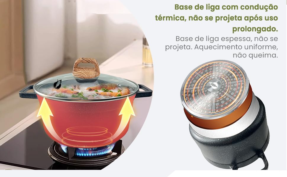 Panelas de cozinha, panelas de sopa, panelas de cozimento, panelas de leite