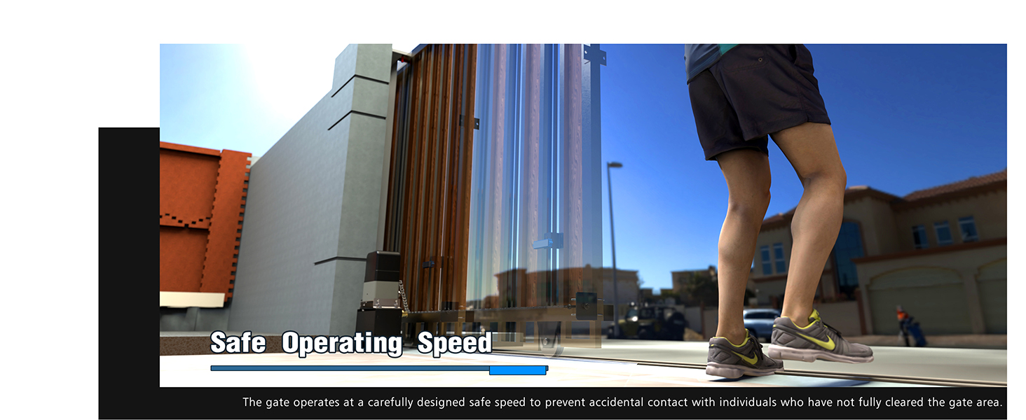 safe moving speed for MJ-400 sliding gate opener chain drive