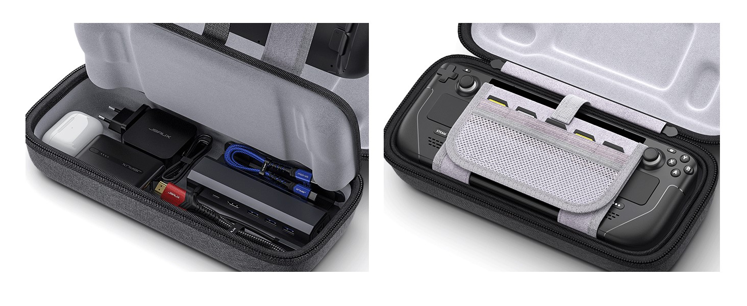 JSAUX Carrying Case Compatible with Steam Deck, Protective Hard Shell