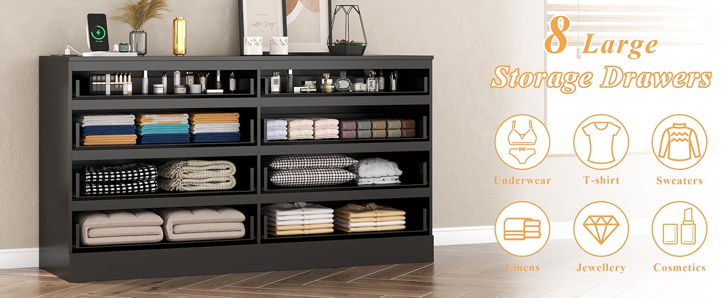 8 drawer dresser