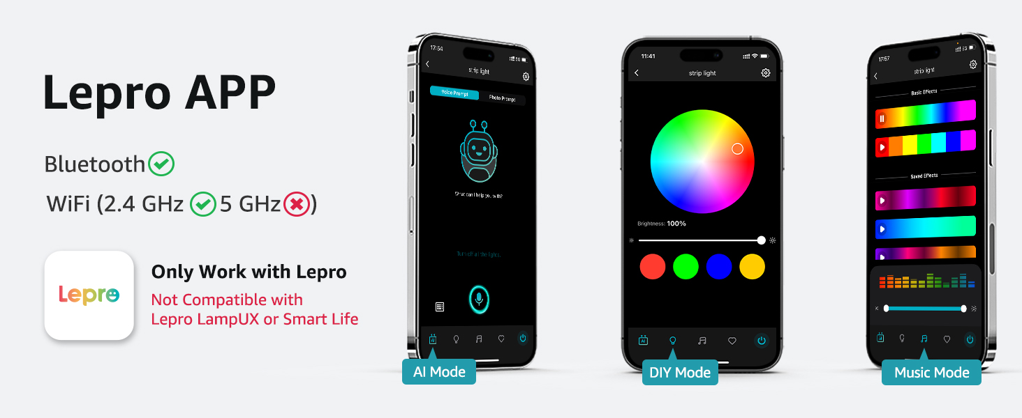 Lepro SE1 AI Smart RGB LED Strip Light Music Sync