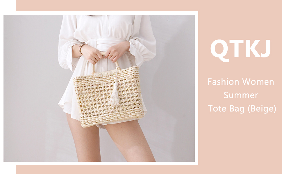 Amazon.com: QTKJ Fashion Women Summer Straw Crossbody Bag